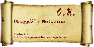 Obagyán Meluzina névjegykártya